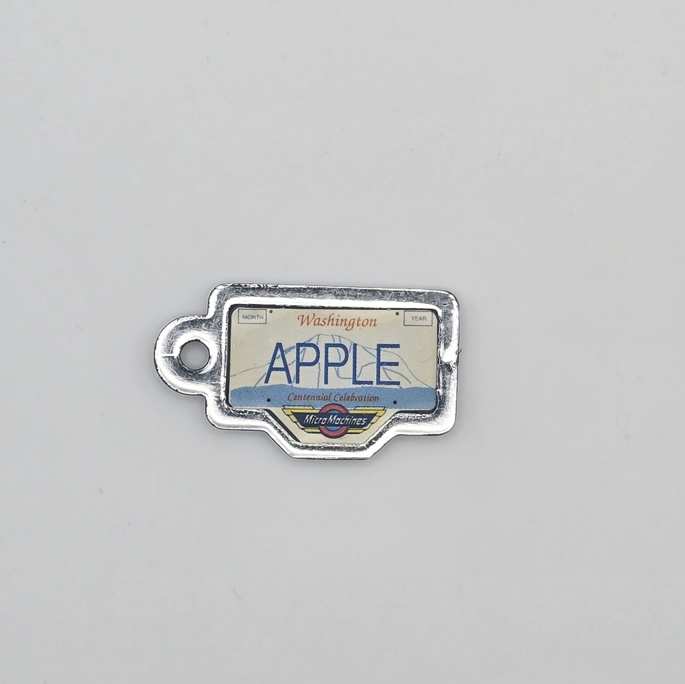 Vintage 1990 Galoob Micro Machines License Plate Washington APPLE
